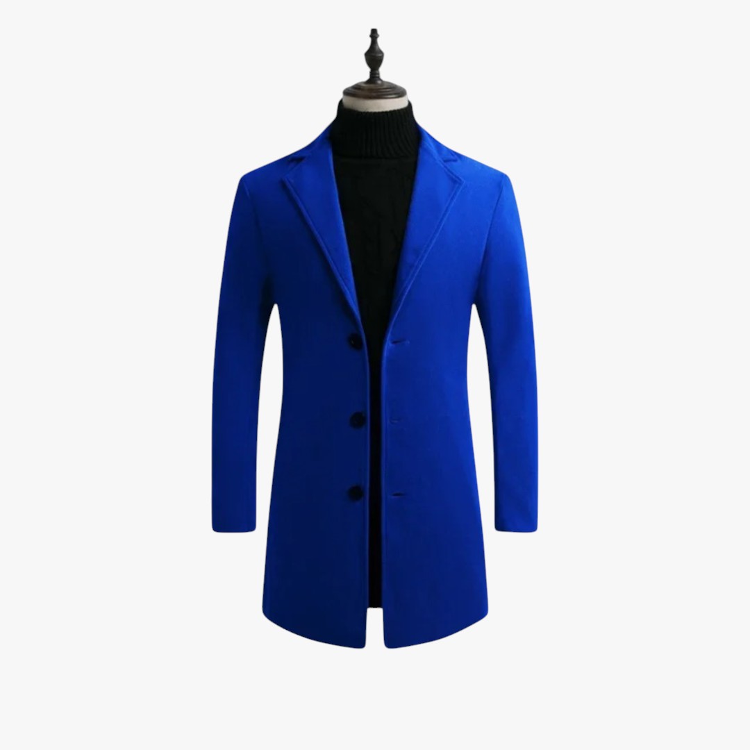 Miles & Luna Wool Blend Overcoat Slim Fit Formal Coat for Men