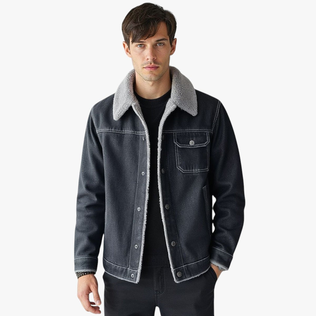 Miles & Luna Wool Denim Jacket for Men