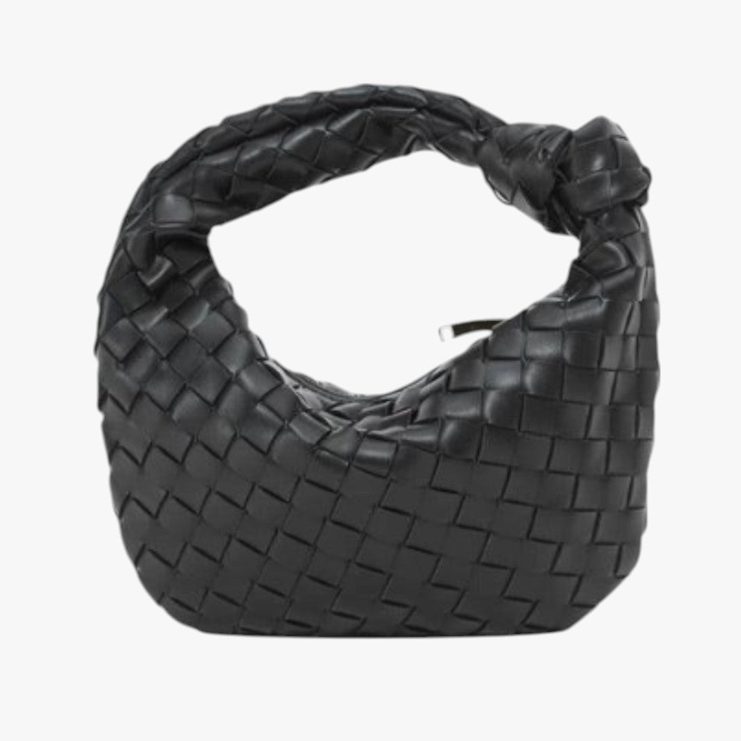 Miles & Luna Woven Leather Mini Hobo Bag for Women