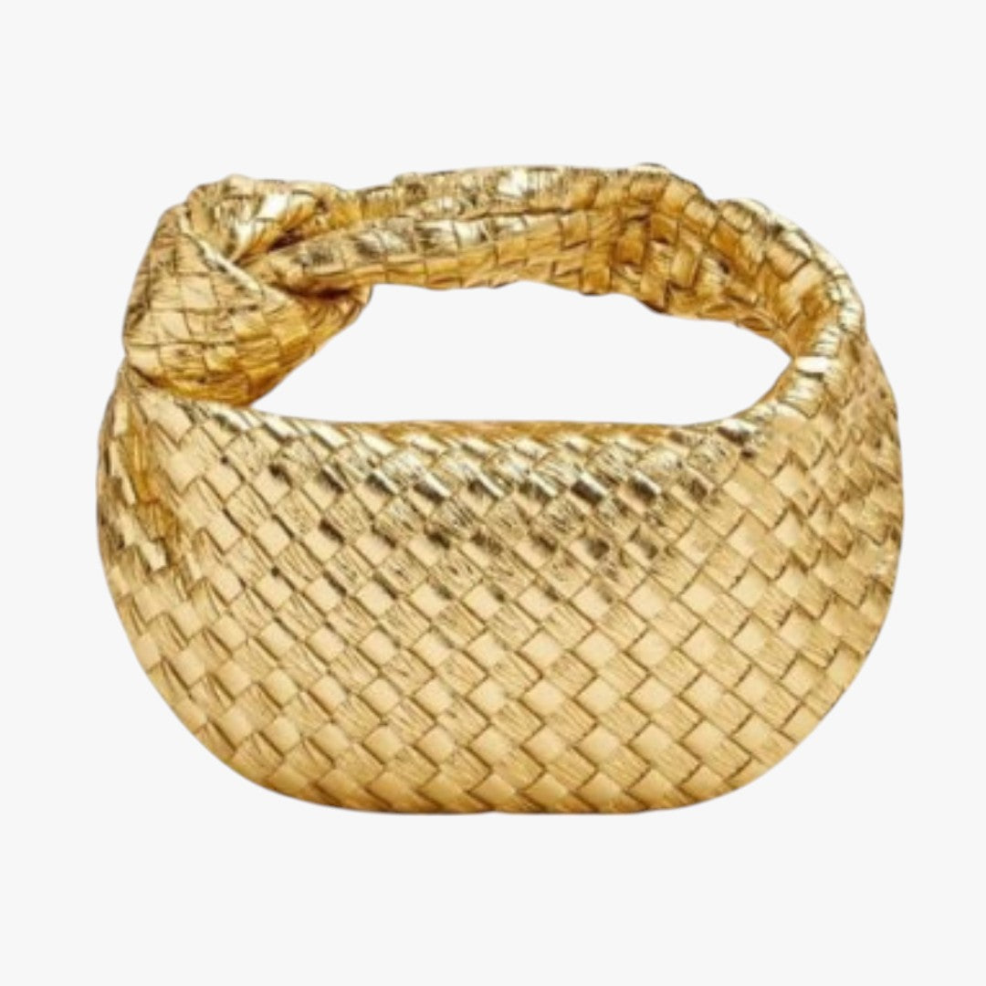 Miles & Luna Woven Leather Mini Hobo Bag for Women