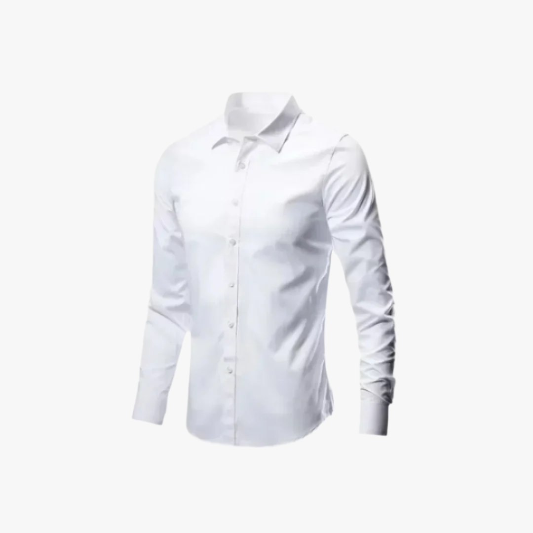 Miles & Luna | Wrinkle-Free Men's Long Shirt – Slim-Fit, Breathable, Non-Iron Dress Shirt