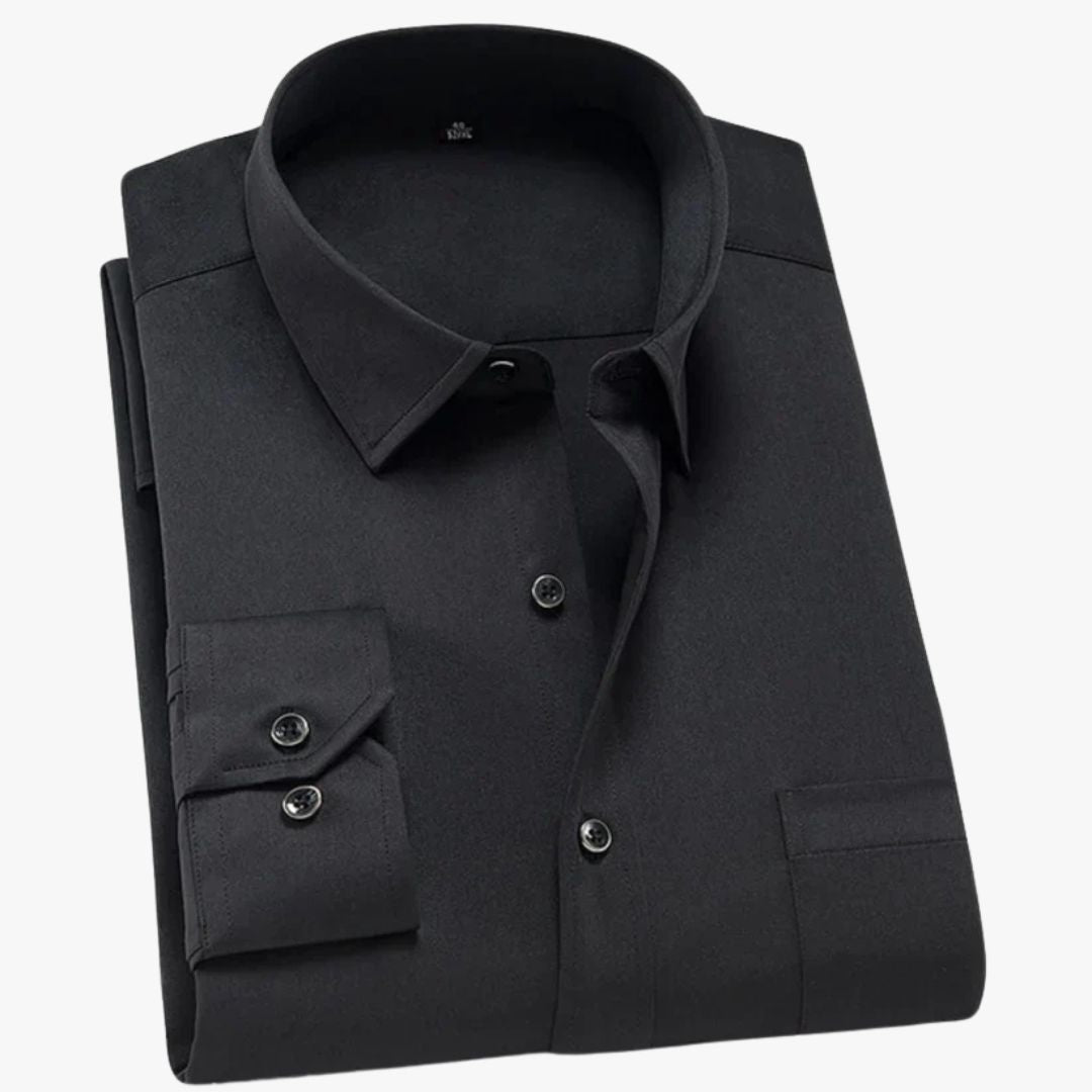 Miles & Luna Wrinkle-Free Stretch Comfort Blouse for Men