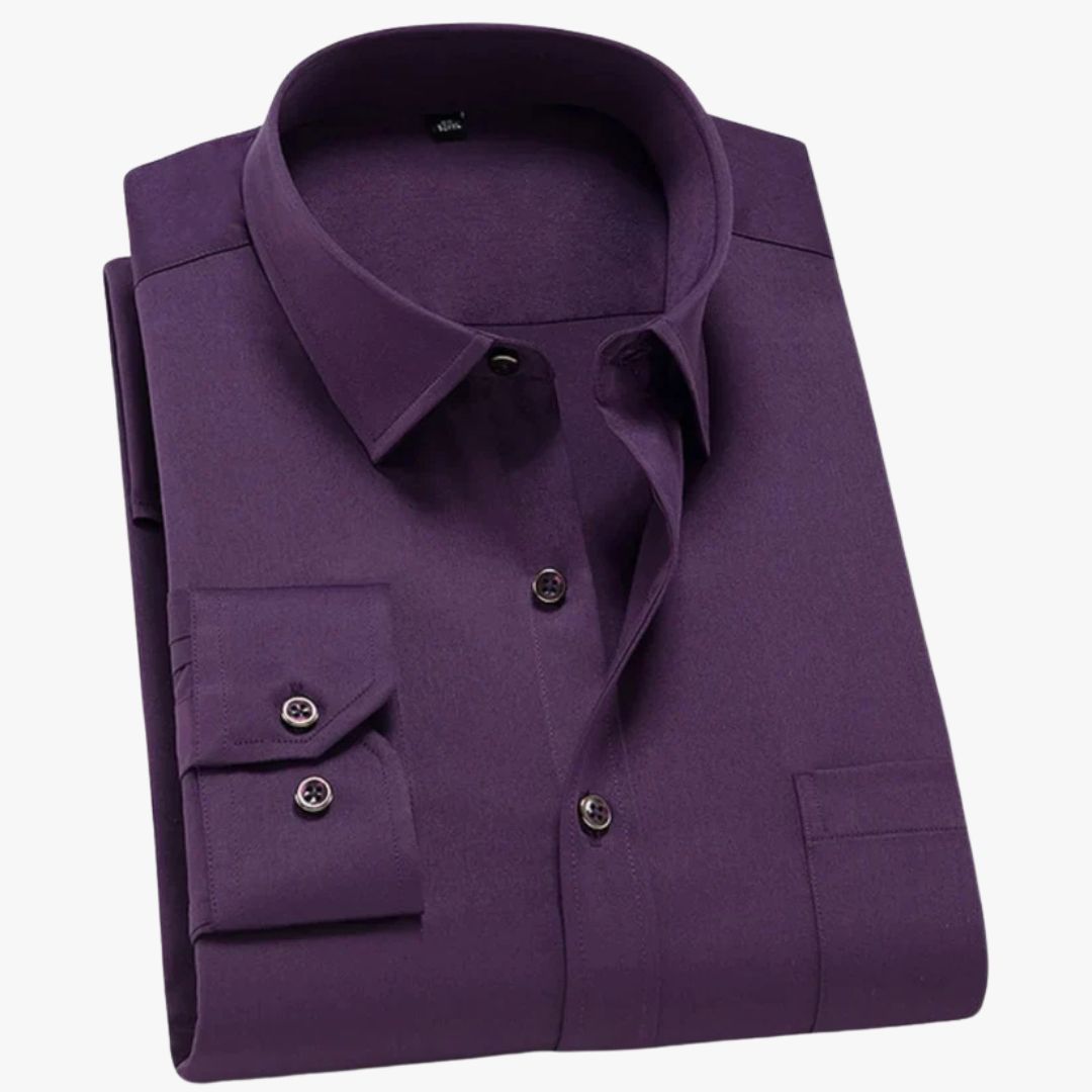 Miles & Luna Wrinkle-Free Stretch Comfort Blouse for Men