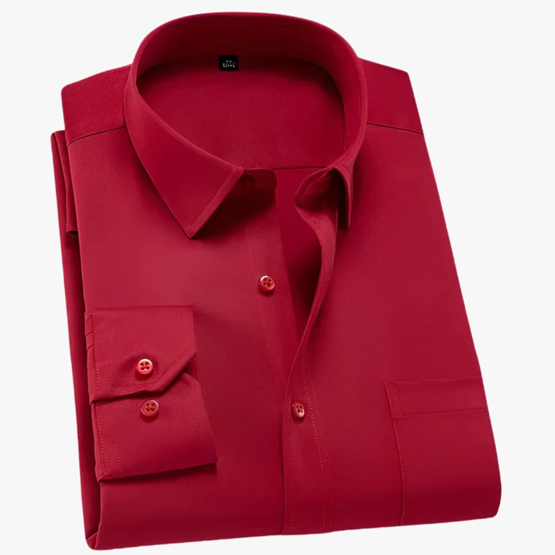 Miles & Luna Wrinkle-Free Stretch Comfort Blouse for Men