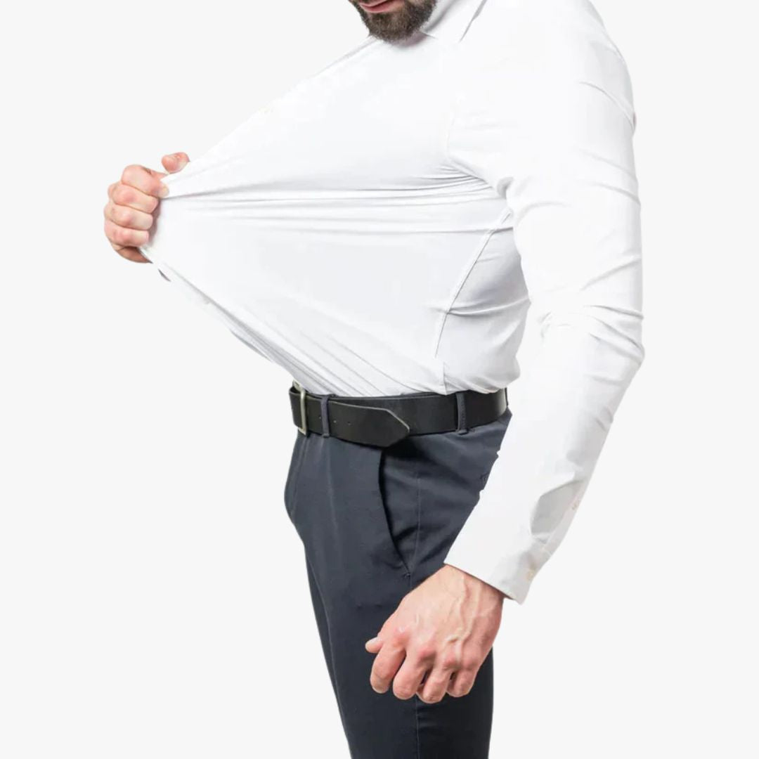 Miles & Luna Wrinkle-Free Stretch Comfort Blouse for Men