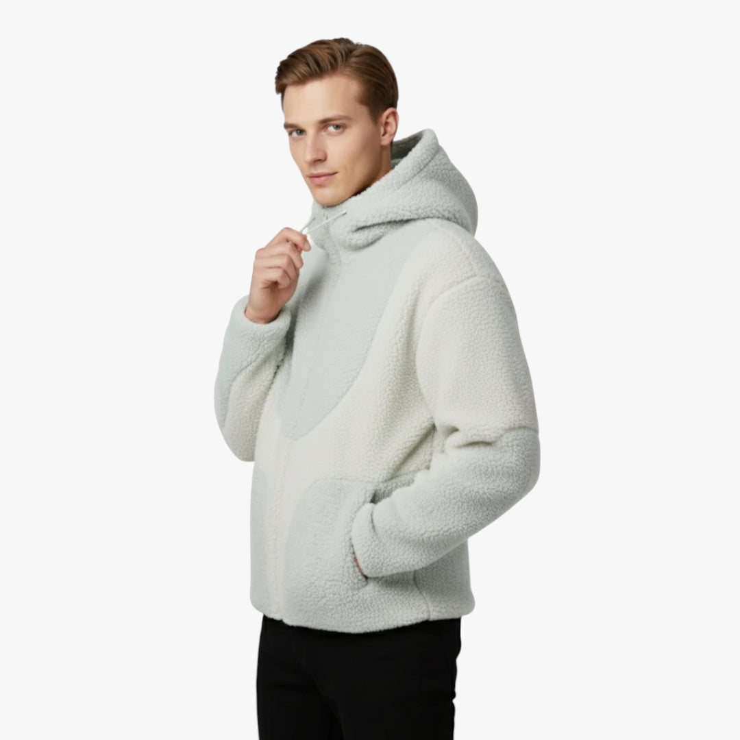 Landon | Hoodie Fleece Zip-Up Sherpa Jacket for Men