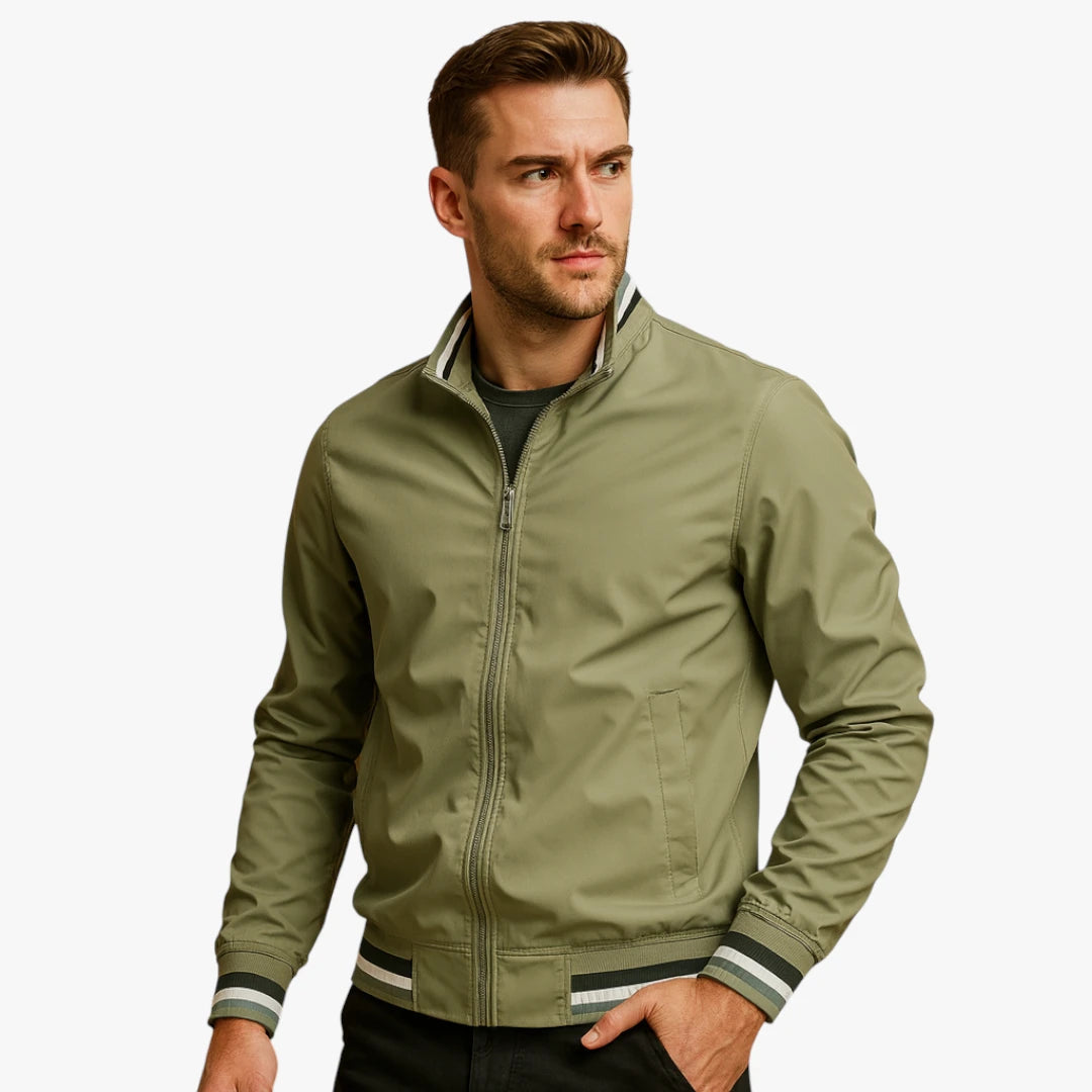 Miles & Luna Lightweight Breathable Jacket with Zip-Up Front for Men