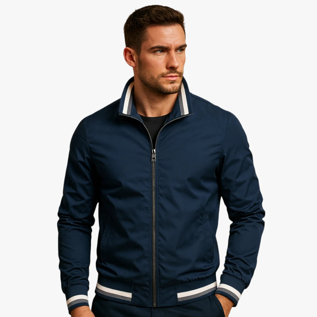 Miles & Luna Lightweight Breathable Jacket with Zip-Up Front for Men
