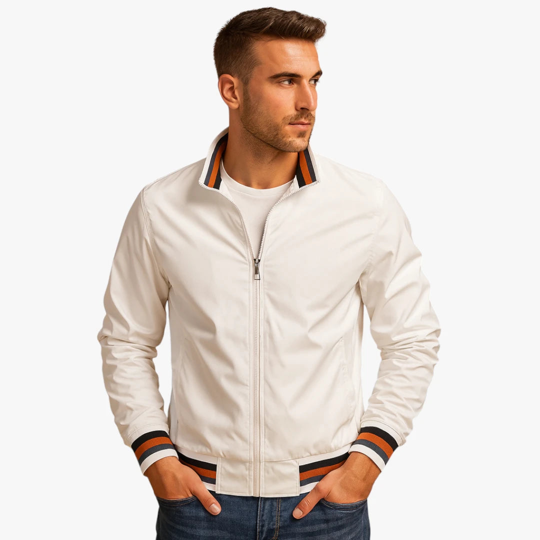 Miles & Luna Lightweight Breathable Jacket with Zip-Up Front for Men