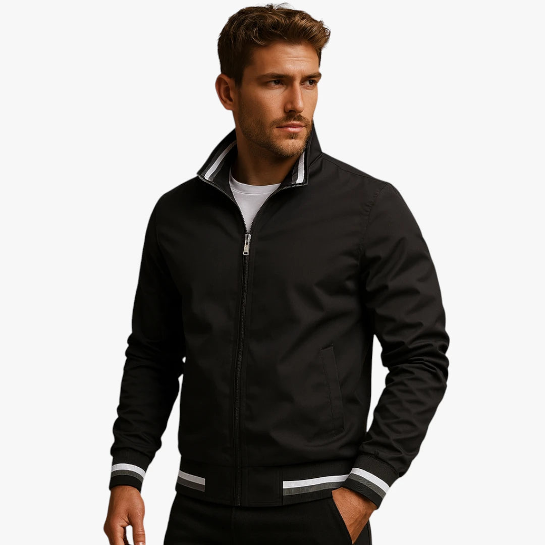 Miles & Luna Lightweight Breathable Jacket with Zip-Up Front for Men