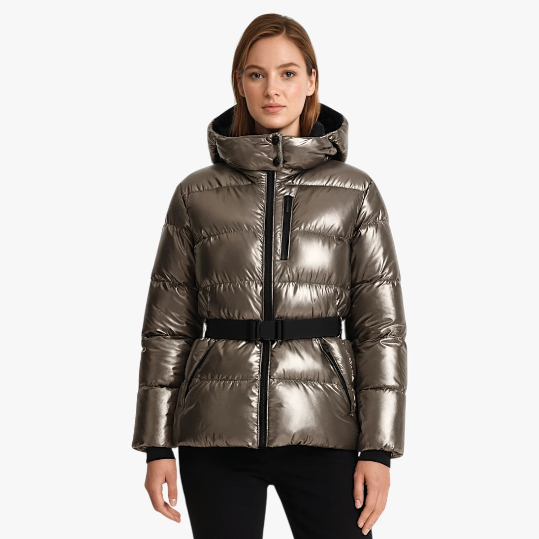 Miles & Luna Belted Puffer Jacket for Women
