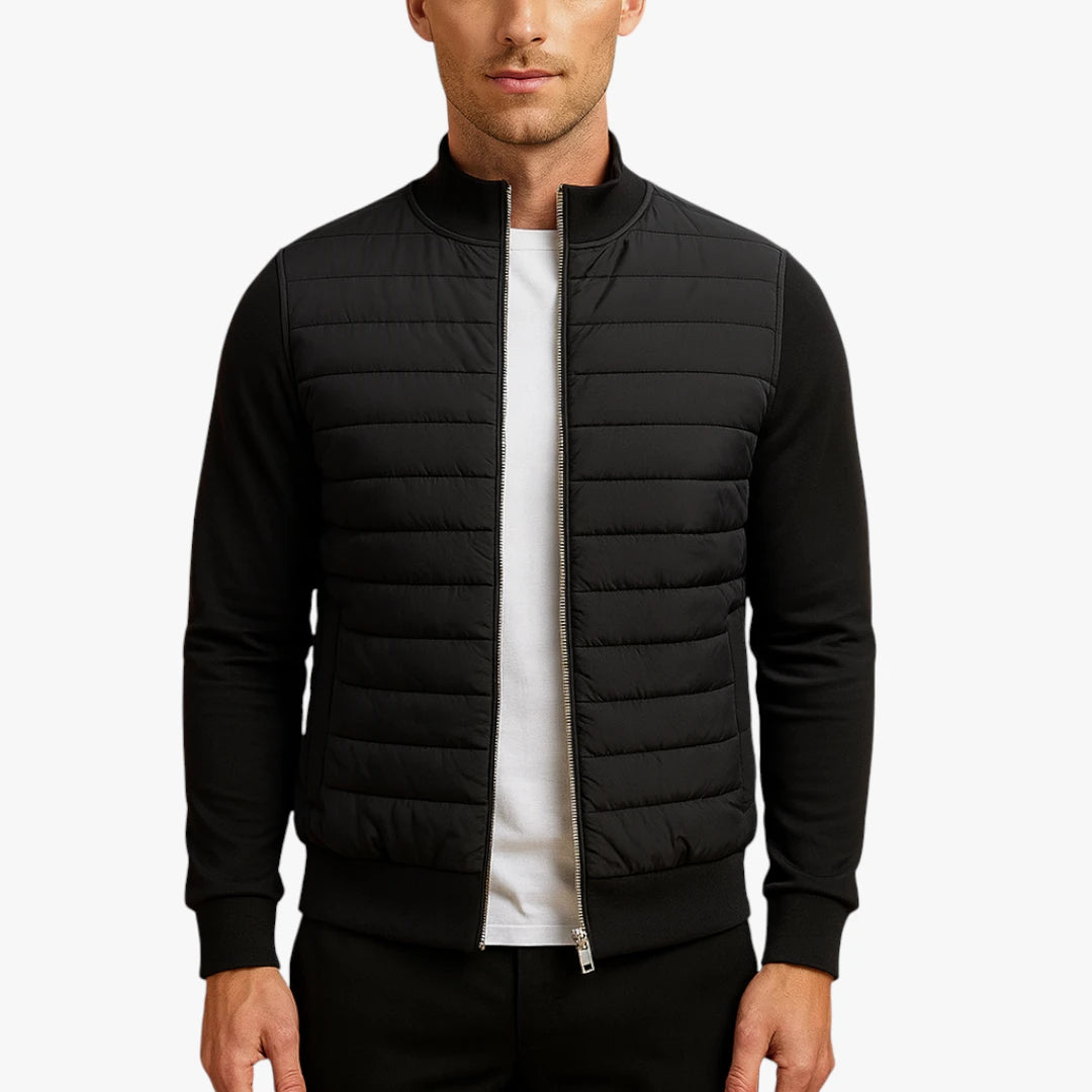 Miles & Luna Bomber Winter Jacket with High Collar for Men