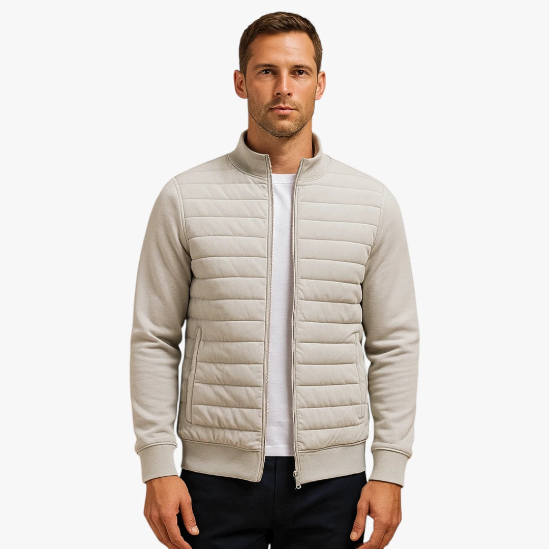 Miles & Luna Bomber Winter Jacket with High Collar for Men