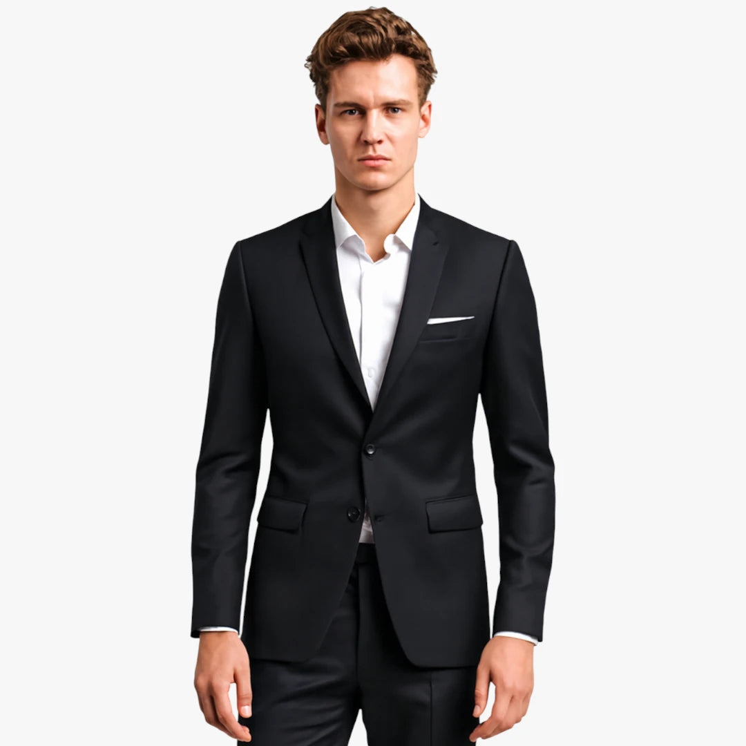 Miles & Luna Classic Formal Plain Blazer for Men