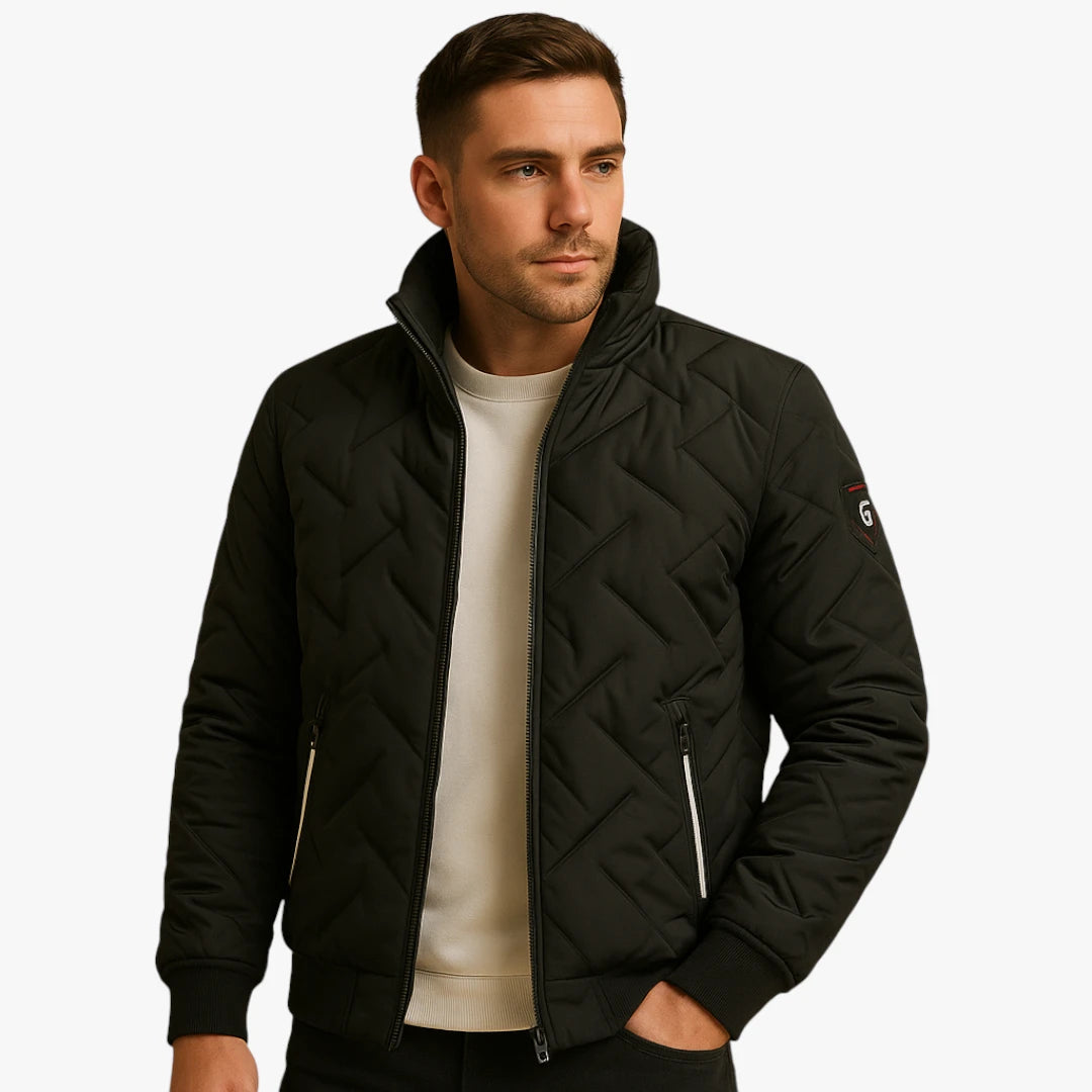 Miles & Luna Classic Quilted Puffer Jacket with Warmth and Wind Protection for Men