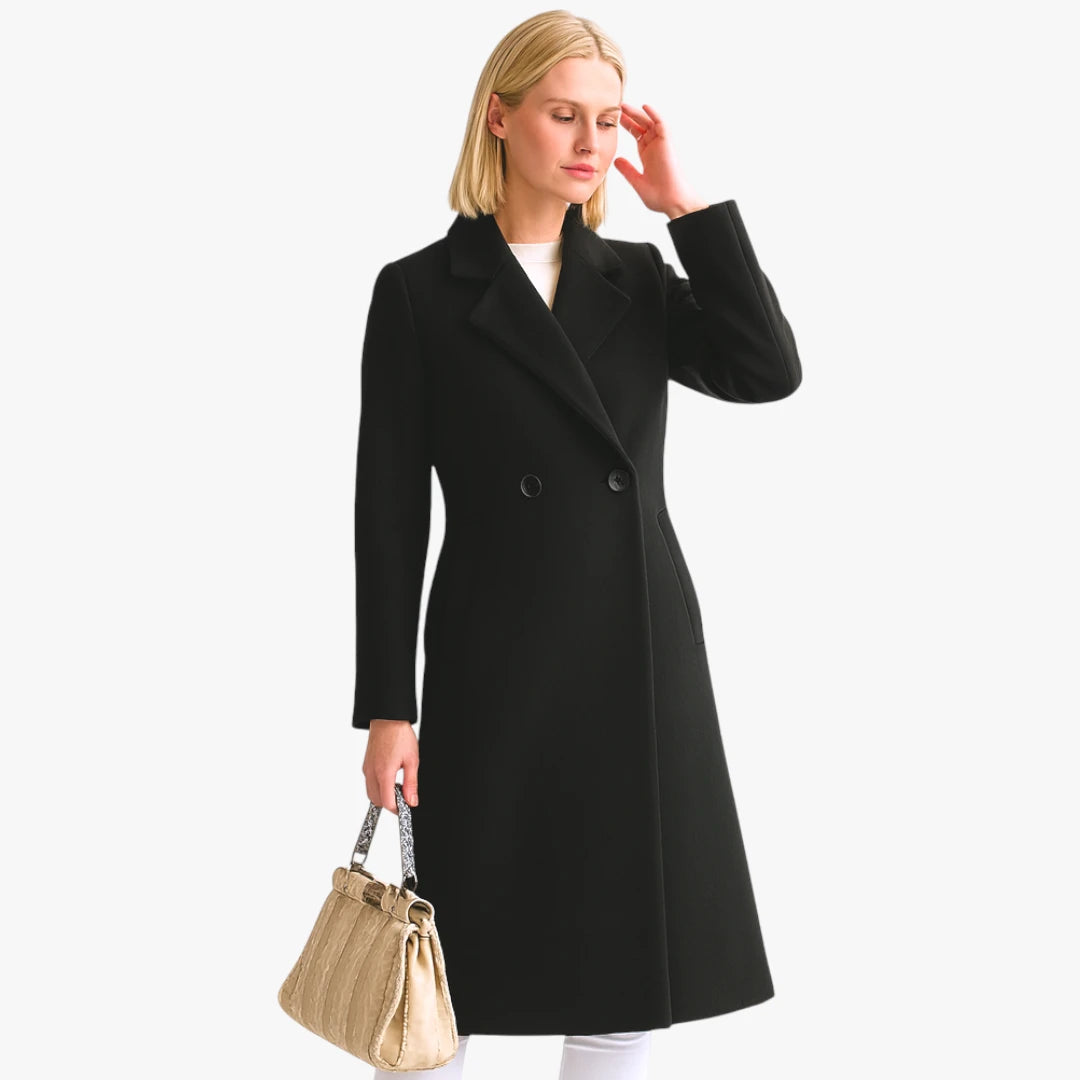 Miles & Luna Coat with Belted Button Closure for Women