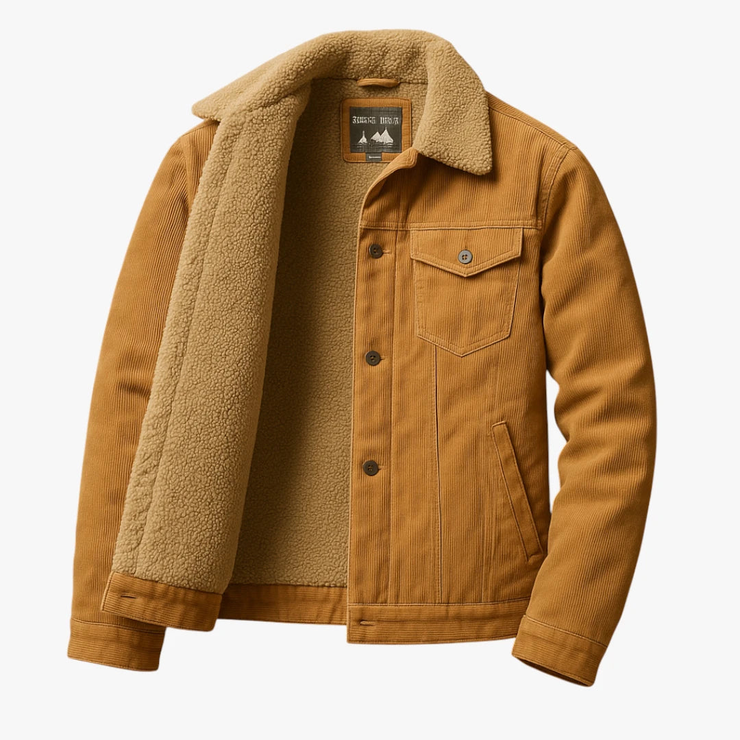 Miles & Luna Corduroy Jacket with Modern Fit for Men