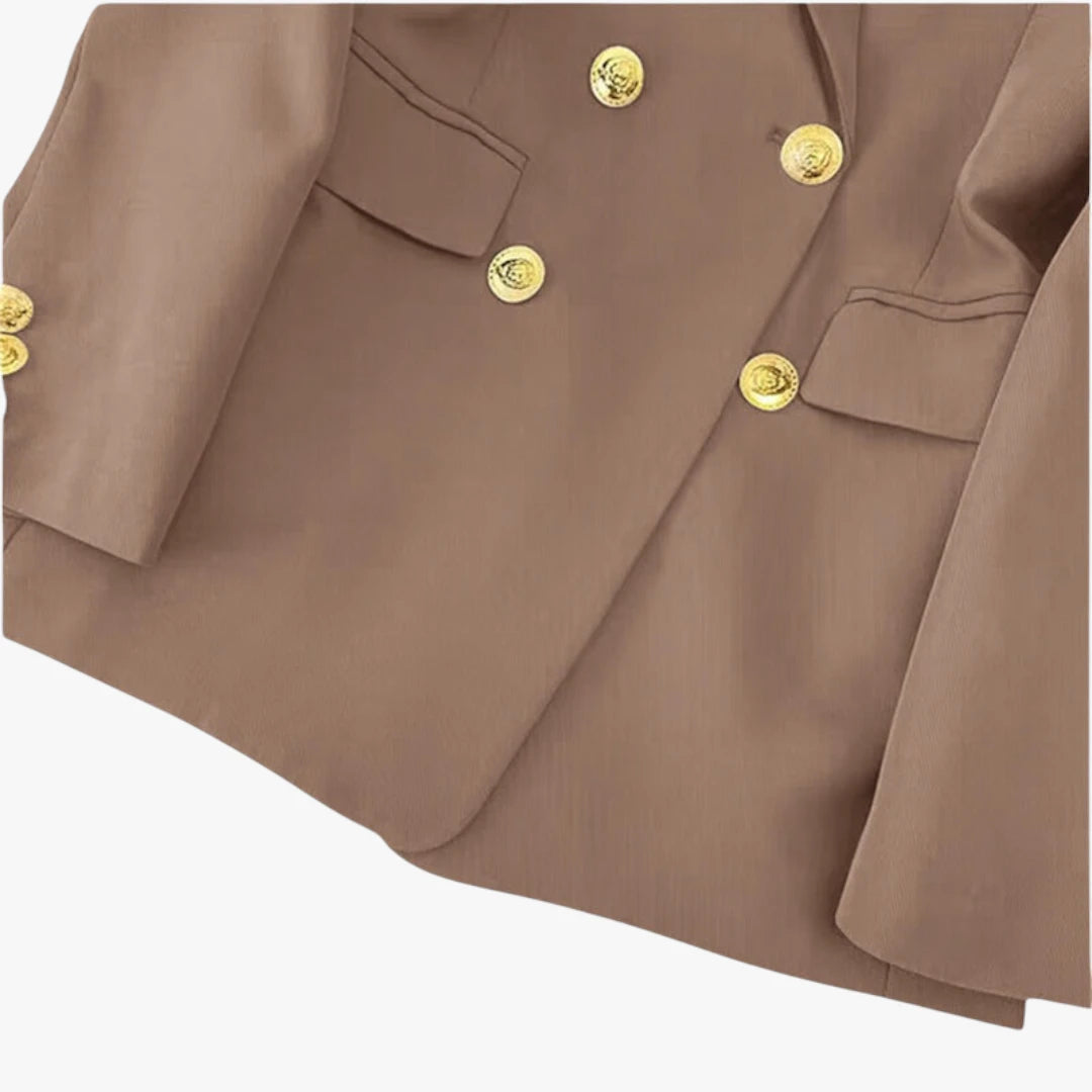 Miles & Luna Double-Breasted Blazer for Women