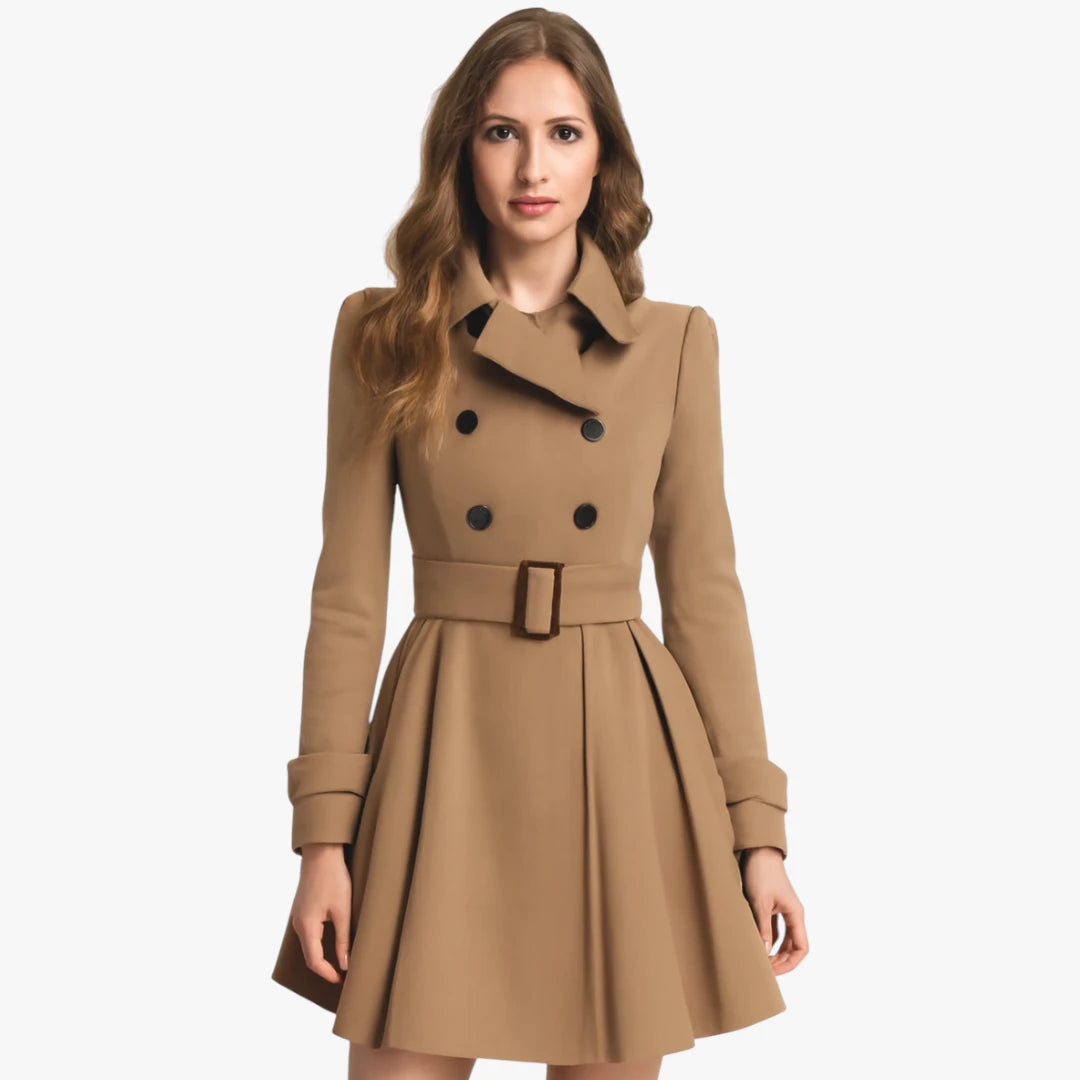 Miles & Luna Double breasted Coat with Belt for Women