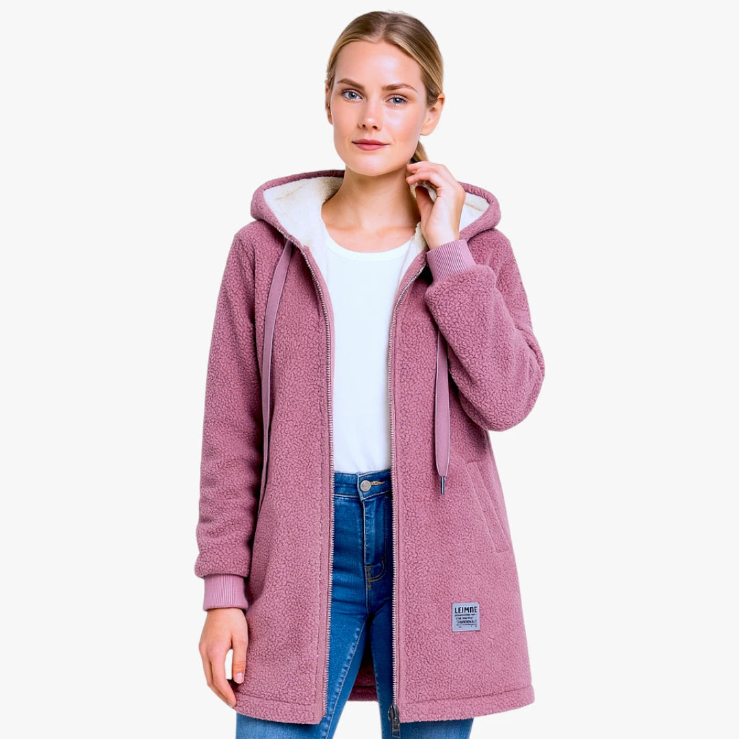 Miles & Luna Fleece Jacket Soft And Warm Hooded Jacket For Women