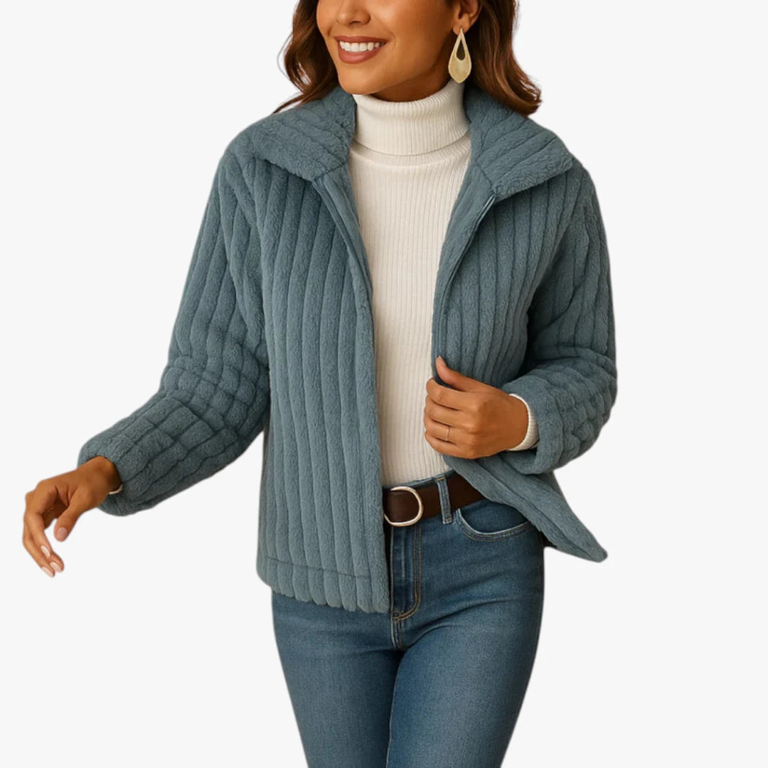 Miles & Luna Knitted Wool Fleece Vest Long For Women