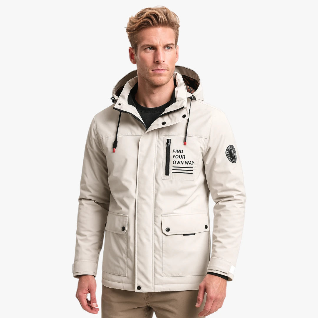 Miles & Luna Hooded Waterproof Jacket for Men