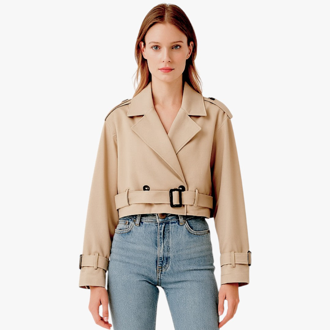 Miles & Luna Jacket with Lapel Collar for Women