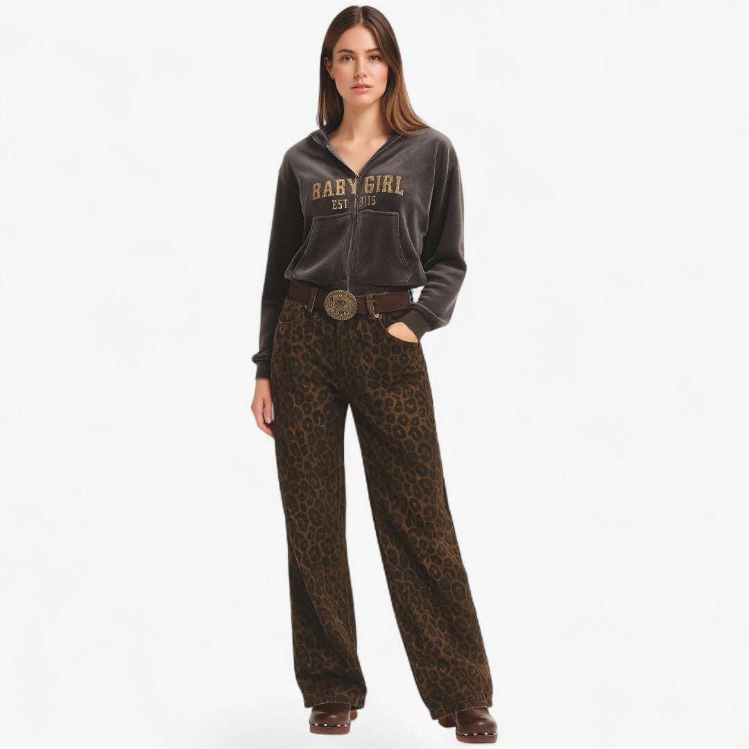 Miles & Luna Leopard Print Pants for Women