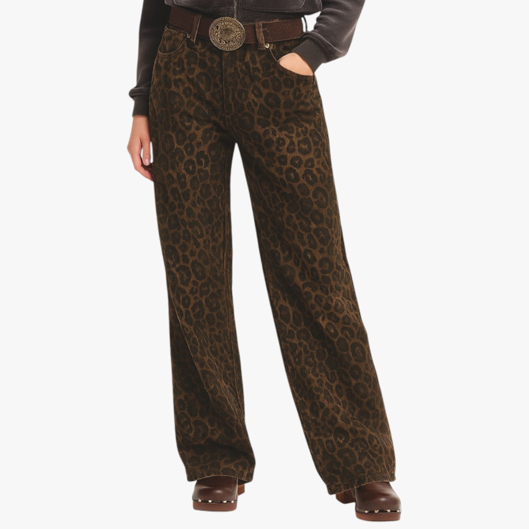 Miles & Luna Leopard Print Pants for Women