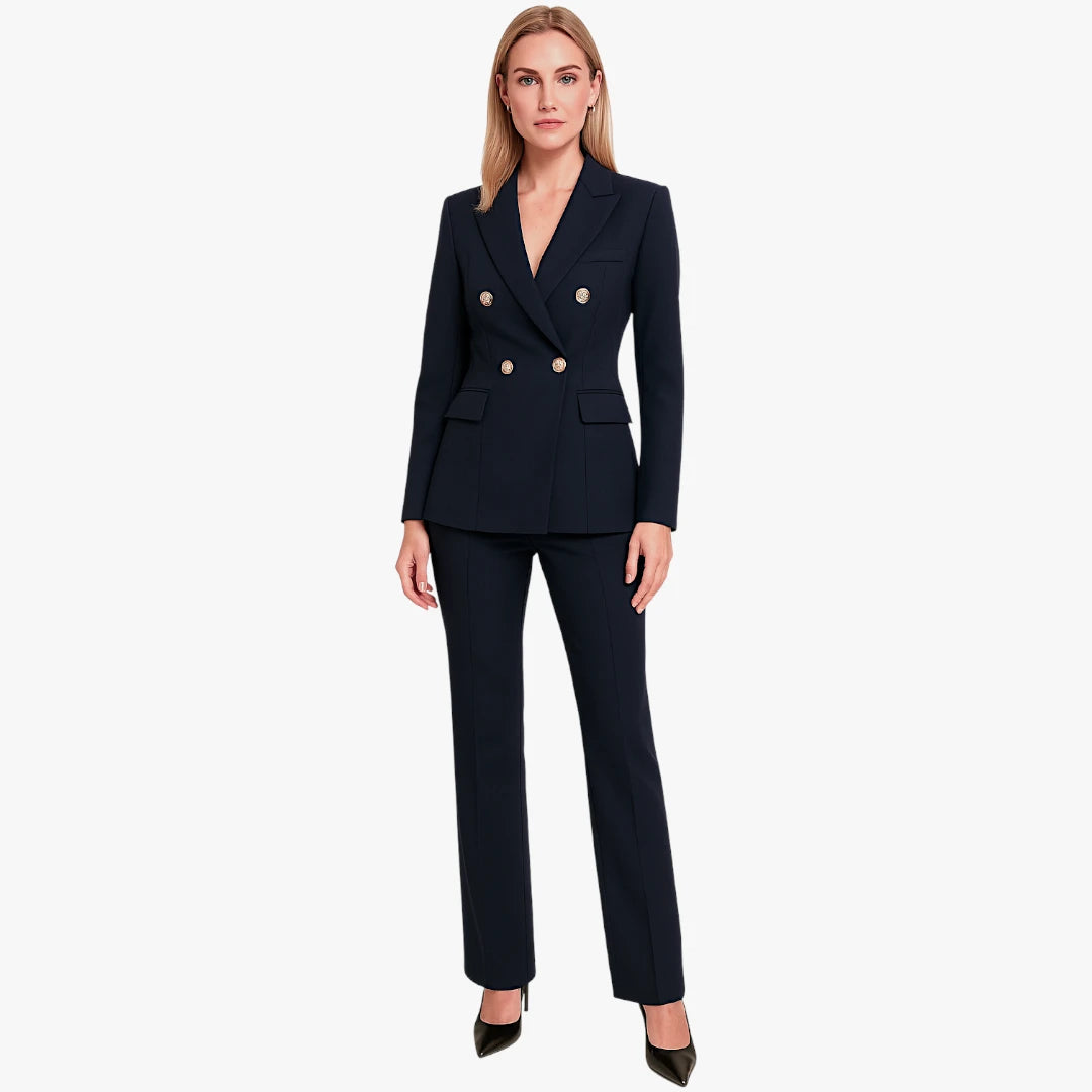 Miles & Luna Office 2-Piece Set Blazer & Pants Outfit Set for Women