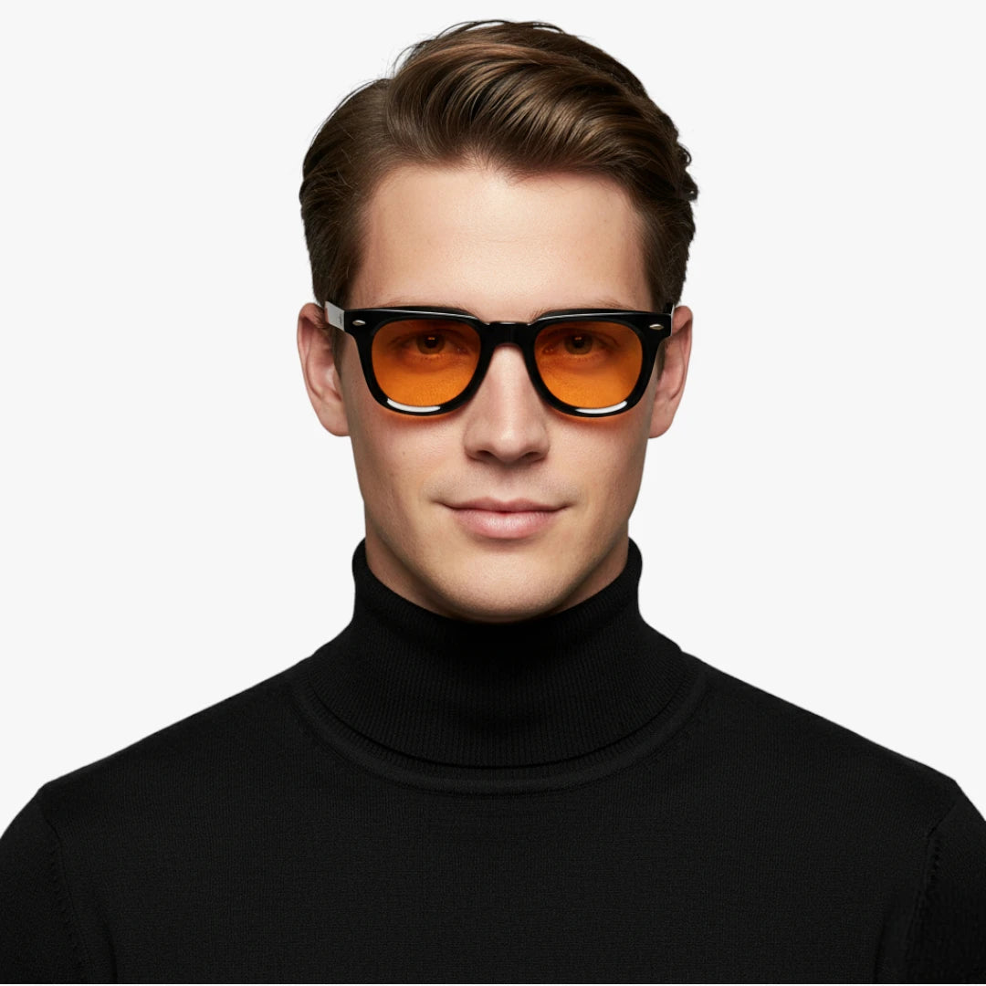 Miles & Luna Retro Square Sunglasses with Bold Frame and Timeless Elegance for Men