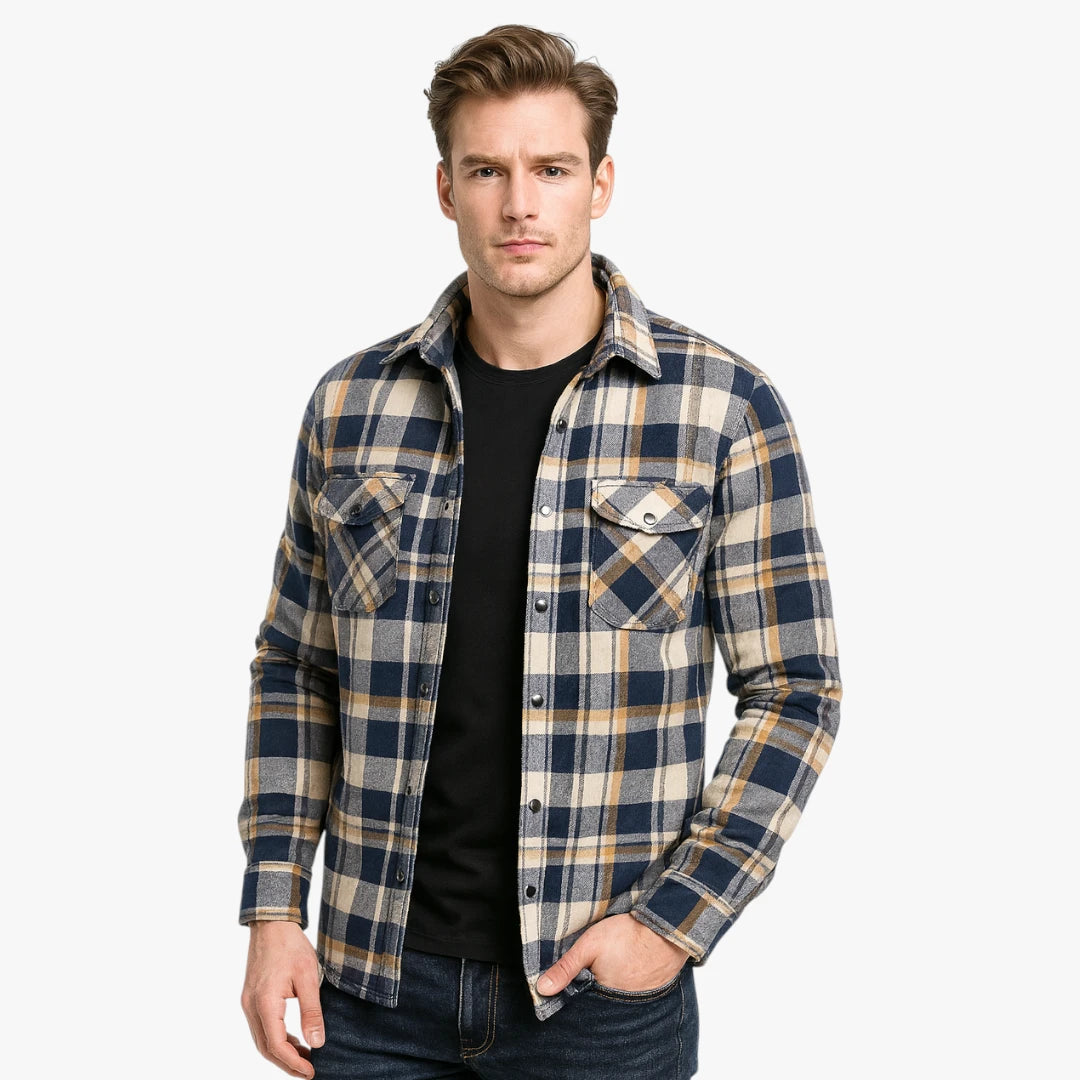 Miles & Luna Thick Flannel Sweatshirt Casual Timeless Style for Men