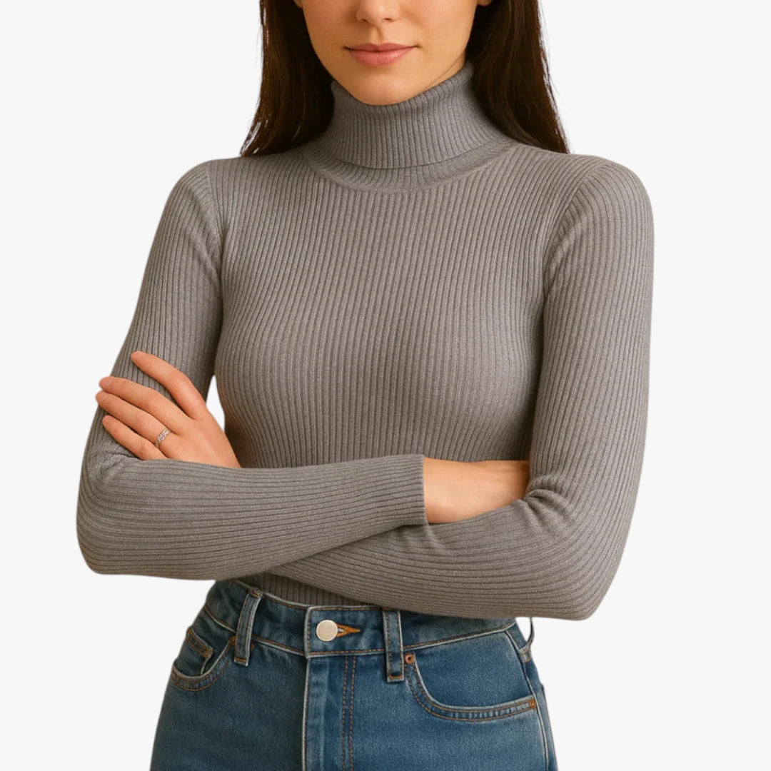 Miles & Luna Knitted Turtleneck Sweater For Women