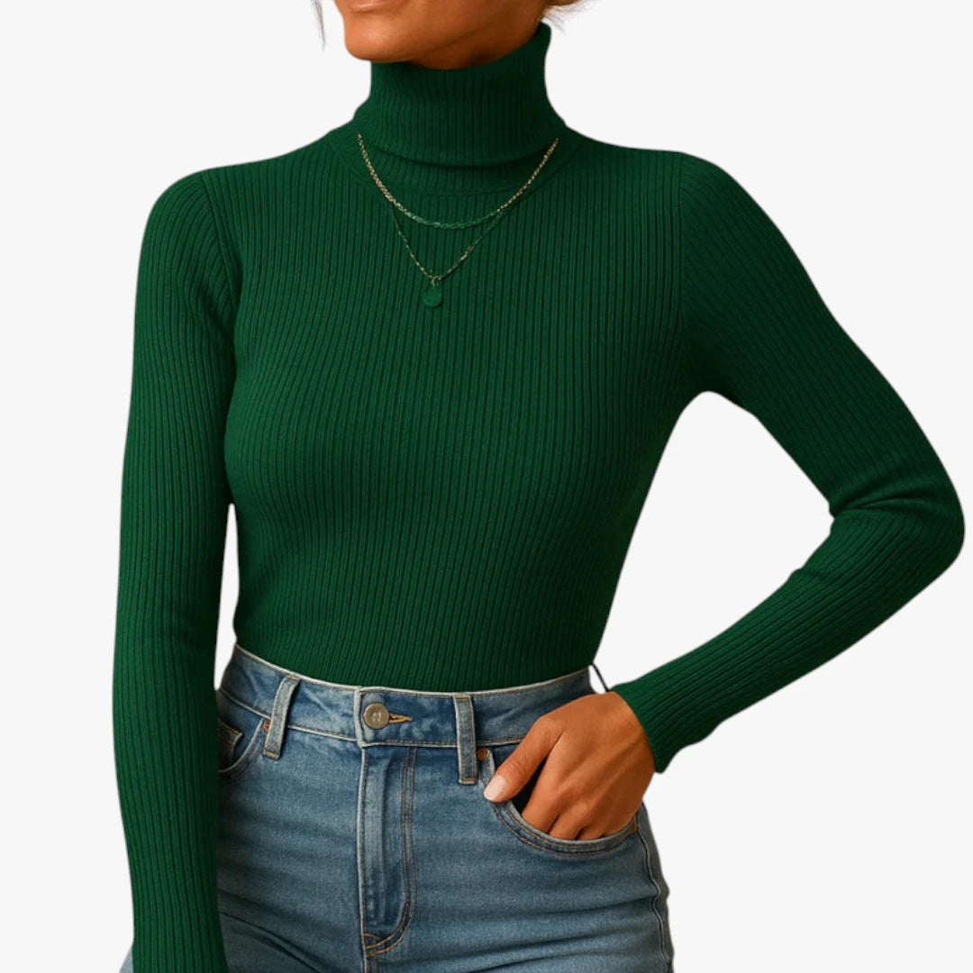 Miles & Luna Knitted Turtleneck Sweater For Women