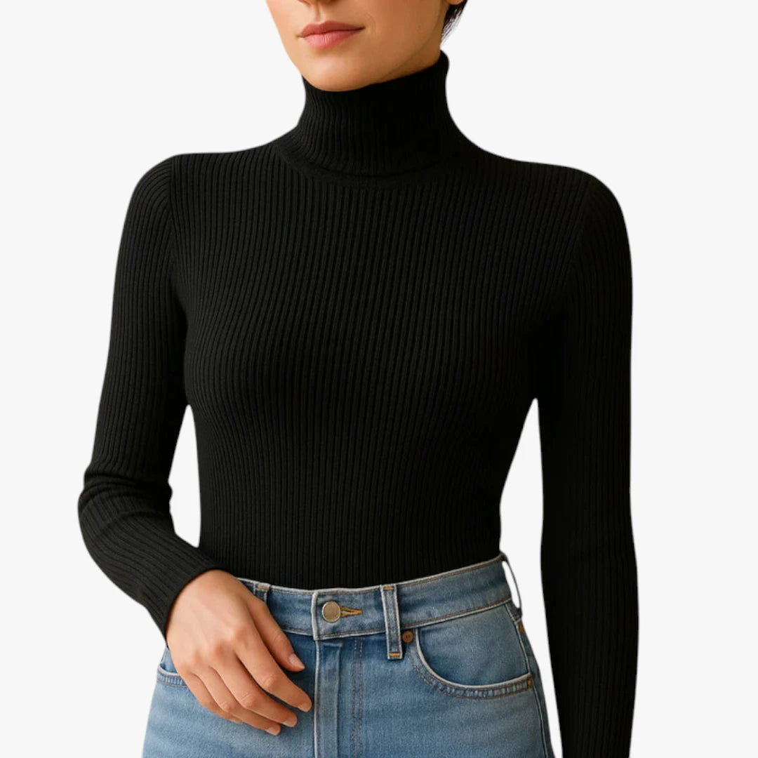 Miles & Luna Knitted Turtleneck Sweater For Women