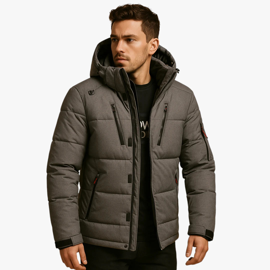 Miles & Luna Warm Down Parka with Hood for Men