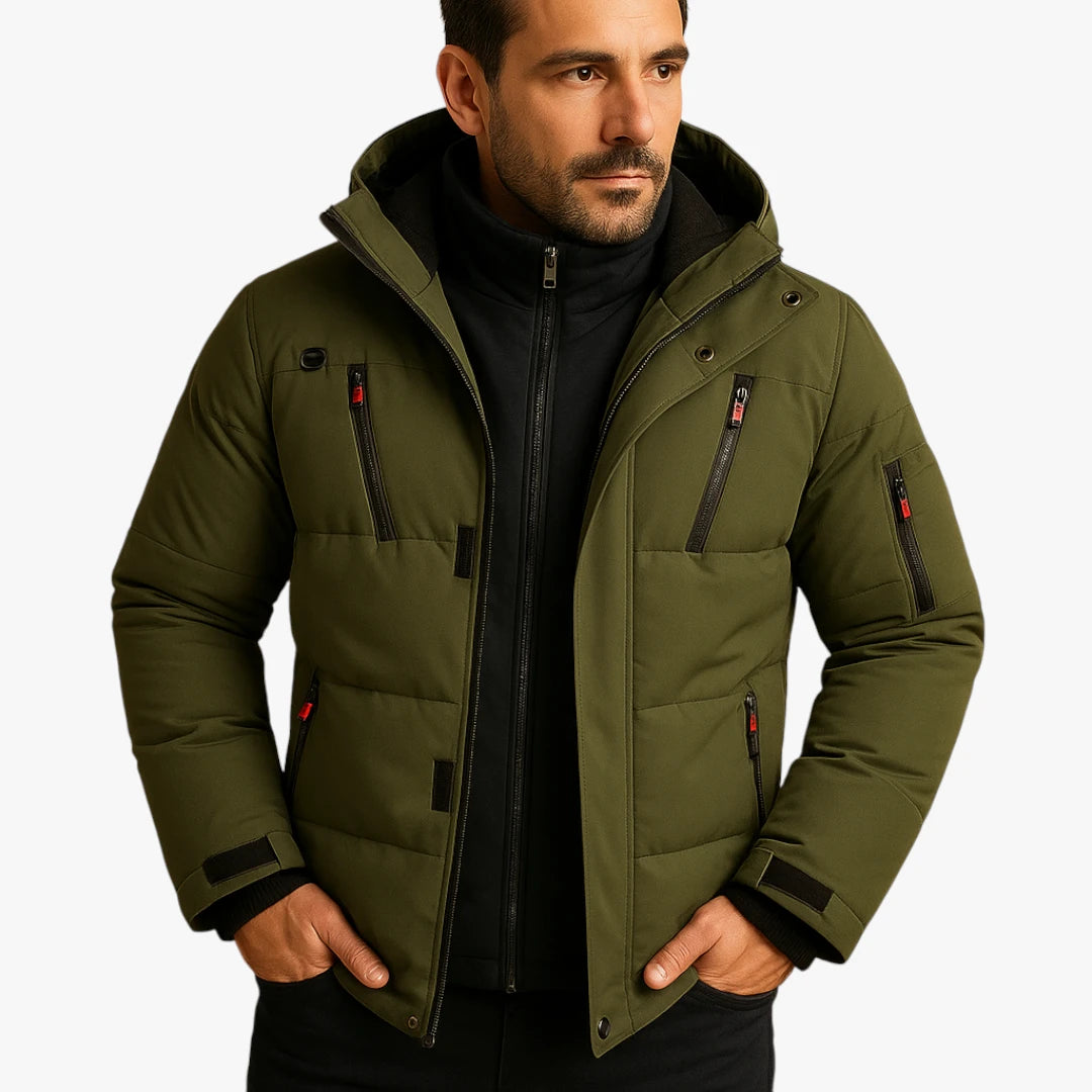 Miles & Luna Waterproof Winter Jacket with Warm Lining for Men