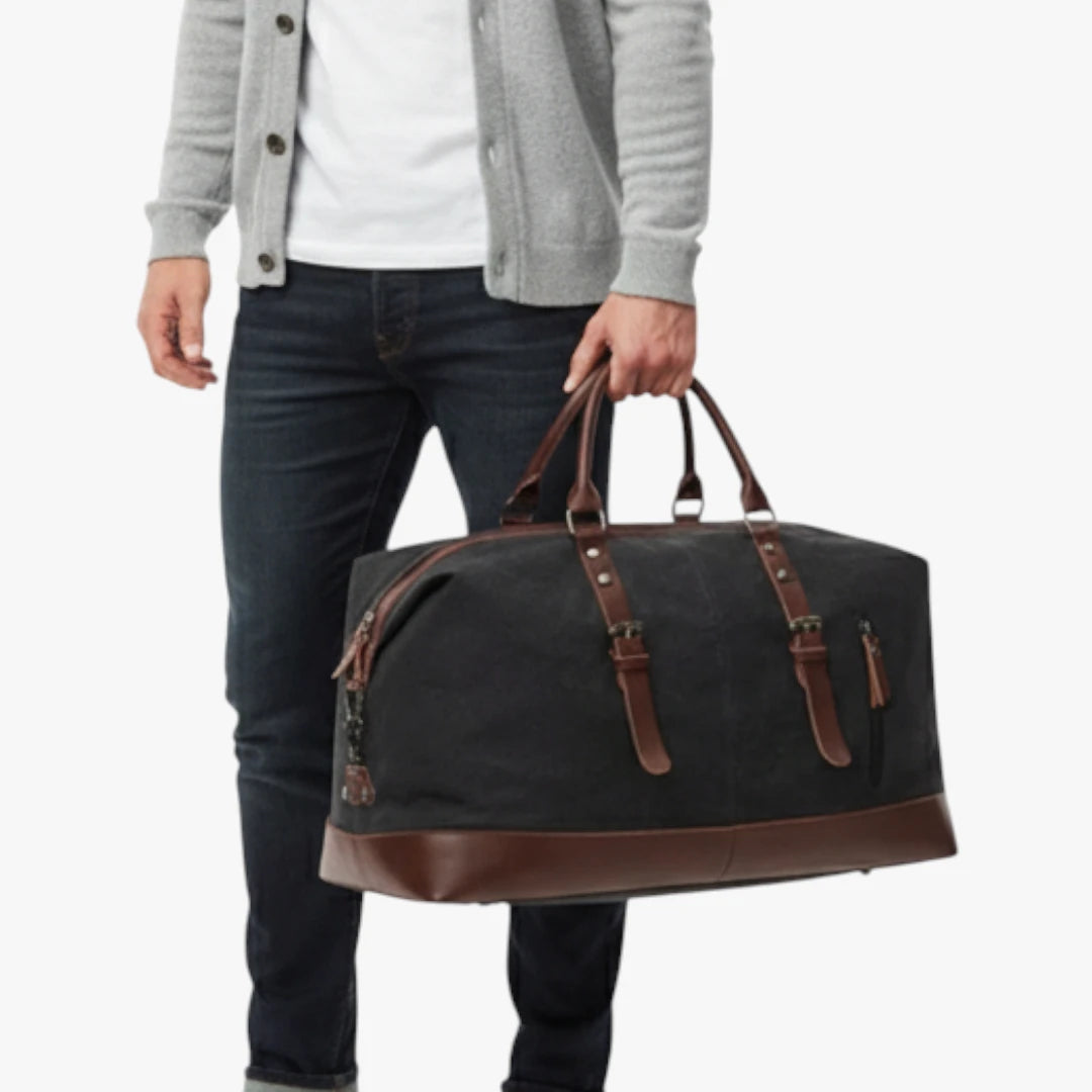 Miles & Luna Weekender Duffel Bag with Multiple Compartments and Timeless Design for Men