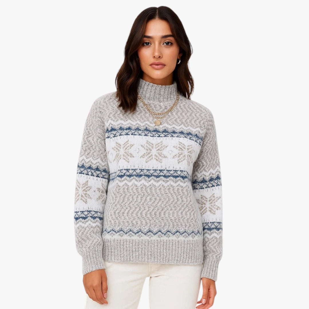 Miles & Luna Wool Sweater Norwegian Iceland Style, Warm And Comfortable For Women