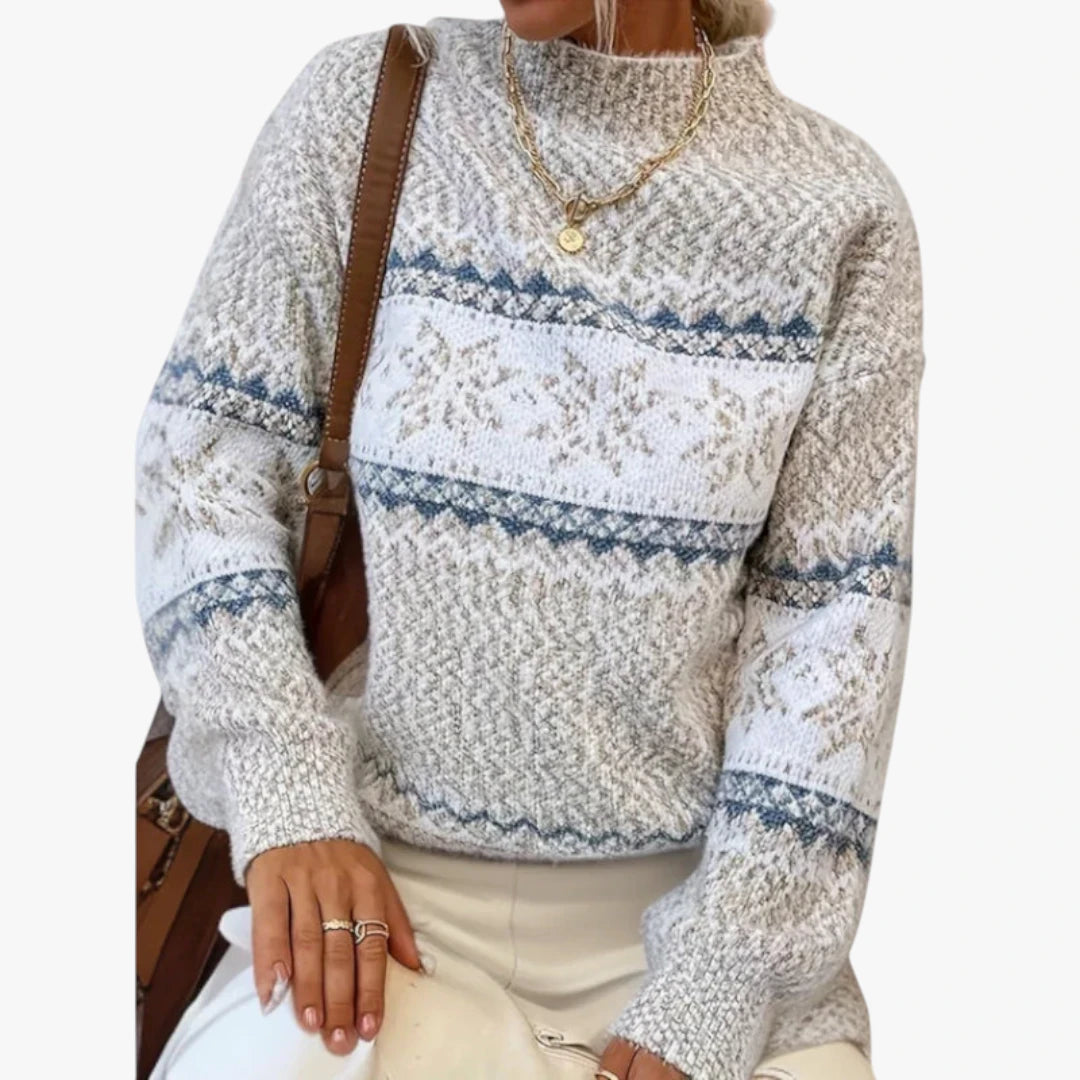 Miles & Luna Wool Sweater Norwegian Iceland Style, Warm And Comfortable For Women