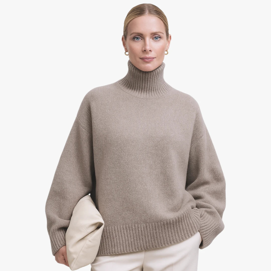 Miles & Luna Wool Turtleneck Sweater for Women
