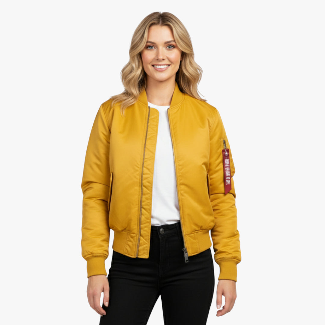 Paisley | Jacket Bomber Style Windproof Water Repellent Nylon with Classic MA-1 Design for Women
