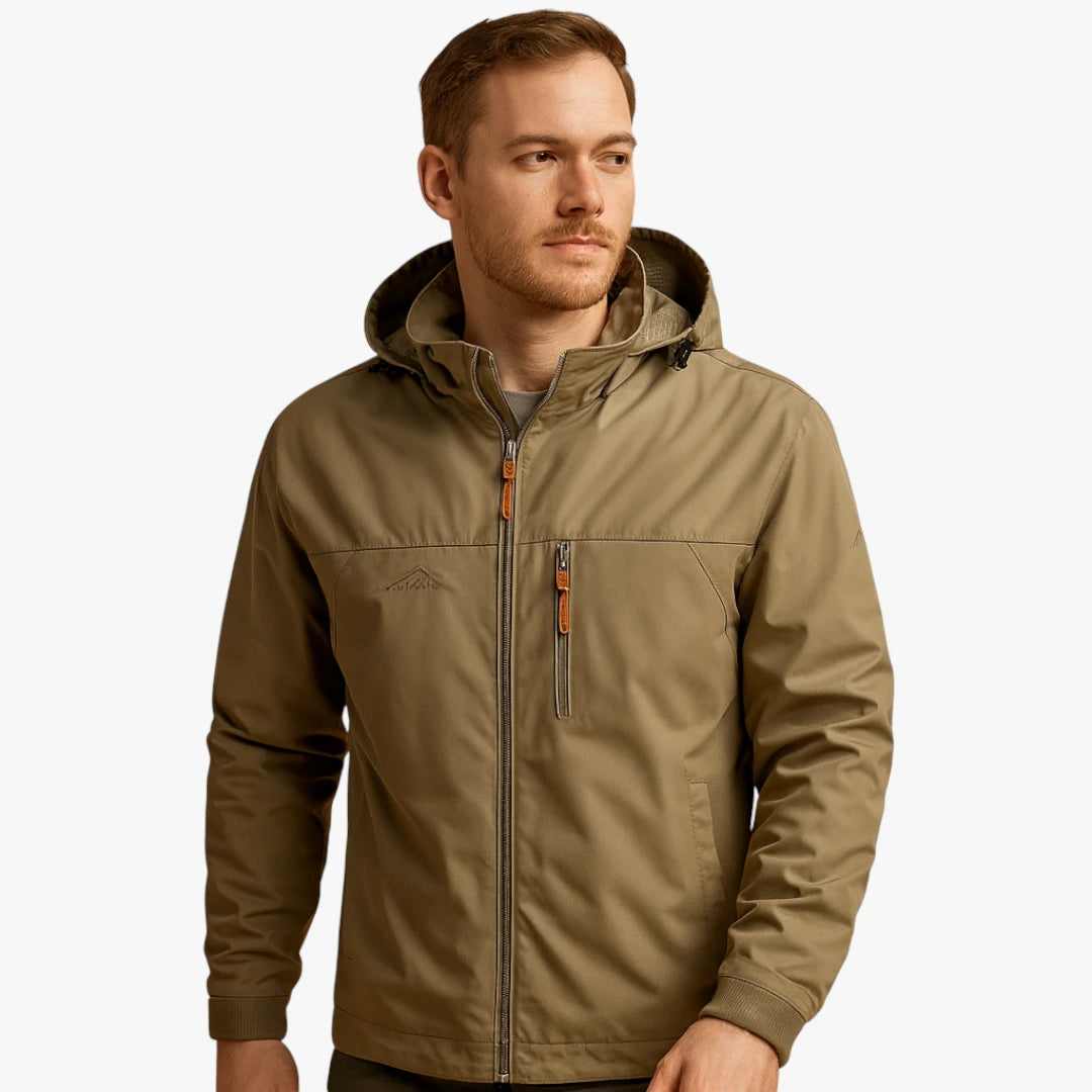 Miles & Luna Waterproof Hooded Raincoat with Breathable Fabric for Men
