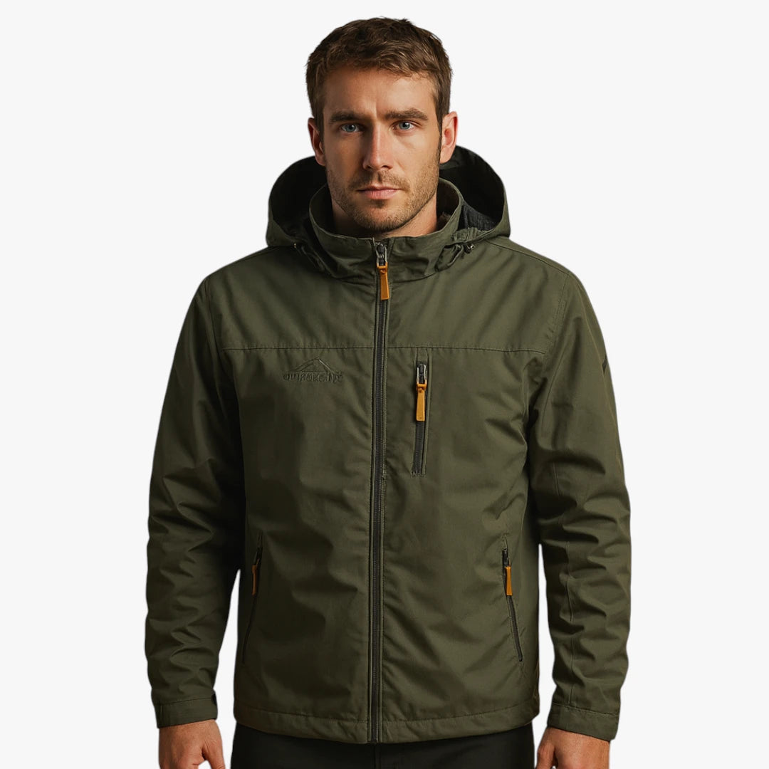 Miles & Luna Waterproof Hooded Raincoat with Breathable Fabric for Men